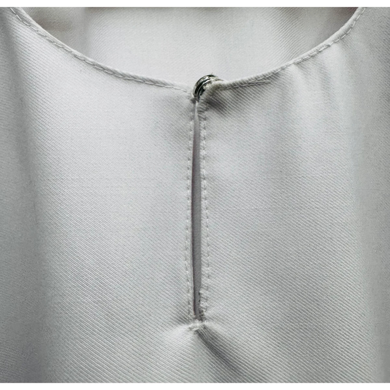 CLEARANCE SAMPLE SALE Umm Salama Thick Cotton Linen Blend Loose Fit Abaya (Cool White)