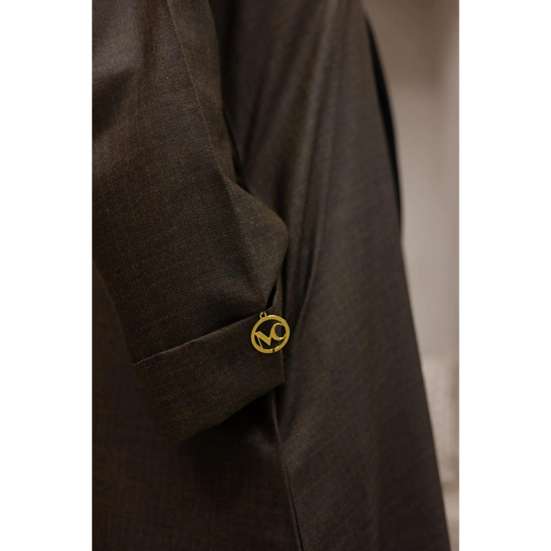 Luxury Linen Abaya - Toasted Oak (A73)