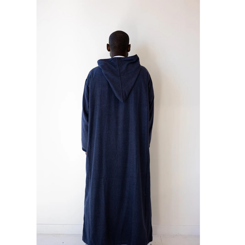 Moroccan Hand Stitched Milifa Hoodie Blue