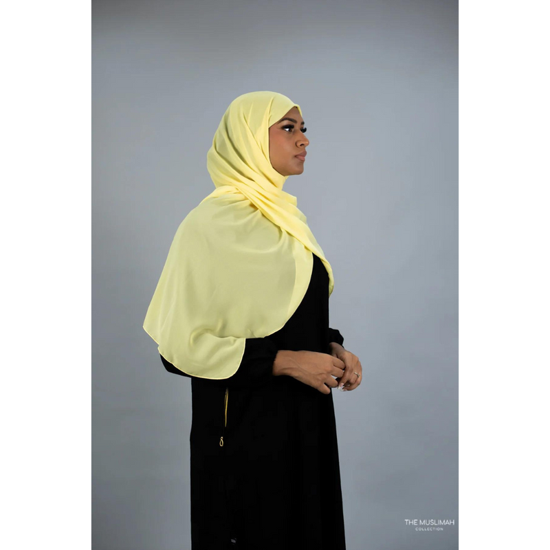 Chiffon Hijab (Daffodil Yellow)