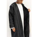 Pure Black Syrian Farwa Coat with Hoodie - Boys