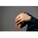 London Blue Topaz Sterling Silver Halo Ring