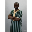Moroccan Striped Thobe (Emerald Green)