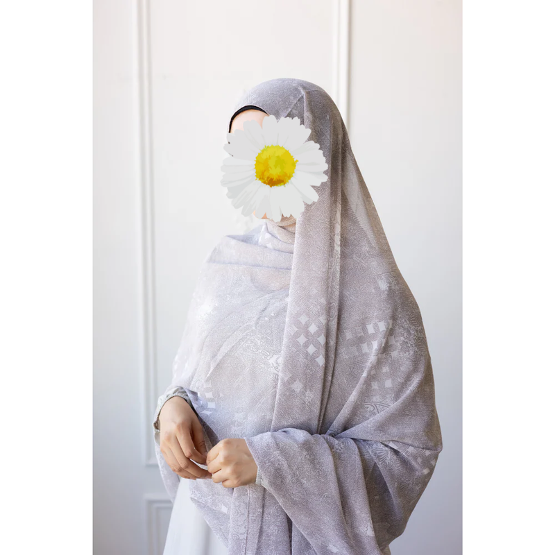 Printed Chiffon Hijab (Lilac Paisley)