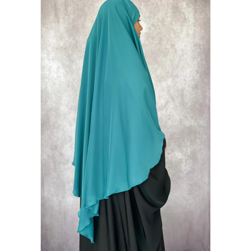 Two in One Niqab Khimar (Sapphire Blue)