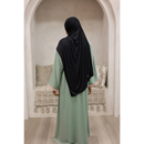 CLEARANCE SALE Sale Sawda Handwork Glam Abaya (Pistachio & Peachy Pink)