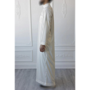 Saudi Collared Thobe (Parchment Cream)