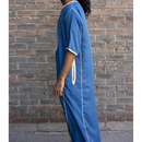 Moroccan Short Sleeve Thobe (North Carolina Blue)