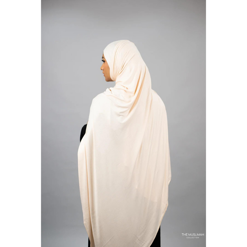 Jersey XL Hijab - Light Cream