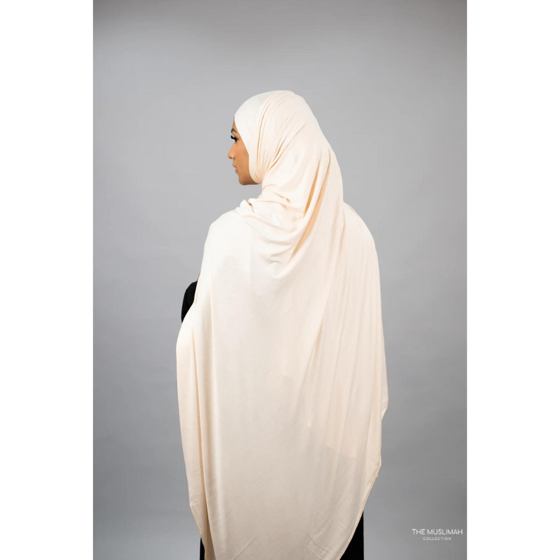 Light Cream Jersey XL Hijab