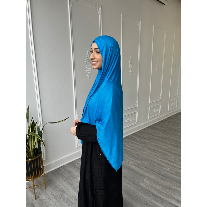 Electric Blue Jersey Hijab