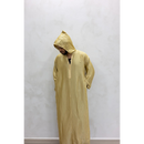 Moroccan Striped Hoodie Thobe (Luxe Gold)