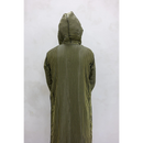 Moroccan Striped Hoodie Thobe (Forest Canopy)