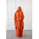 Sale Aisha Two Piece Jilbaab (Tiger Orange)