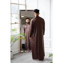 Saudi Collared Thobe (Coffee Brown)