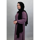 Sawda Textured Crepe Abaya (Dusty Purple)