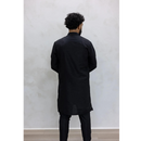 Sale Two Piece Suit Straight Fit Kurta - Black