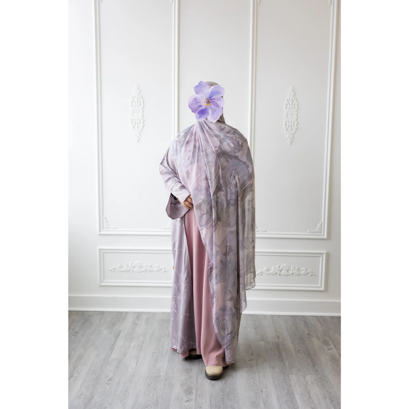 CLEARANCE SALE  Linen Embroidered Vine Design (Wisteria)