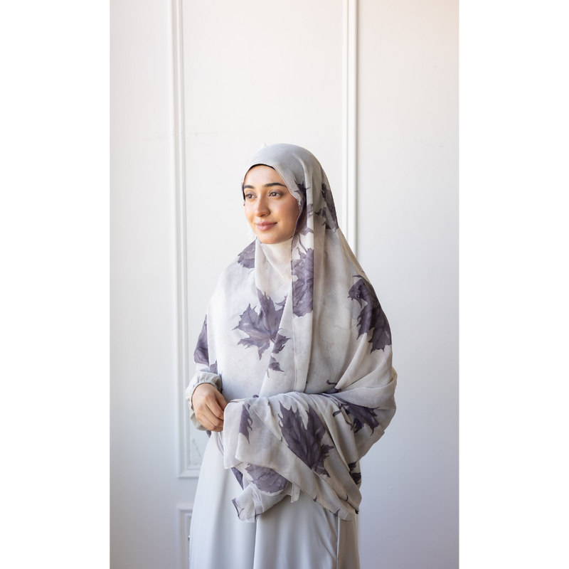 Printed Chiffon Hijab (Moonflower)