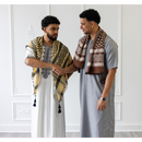 Beige and Black Imamah