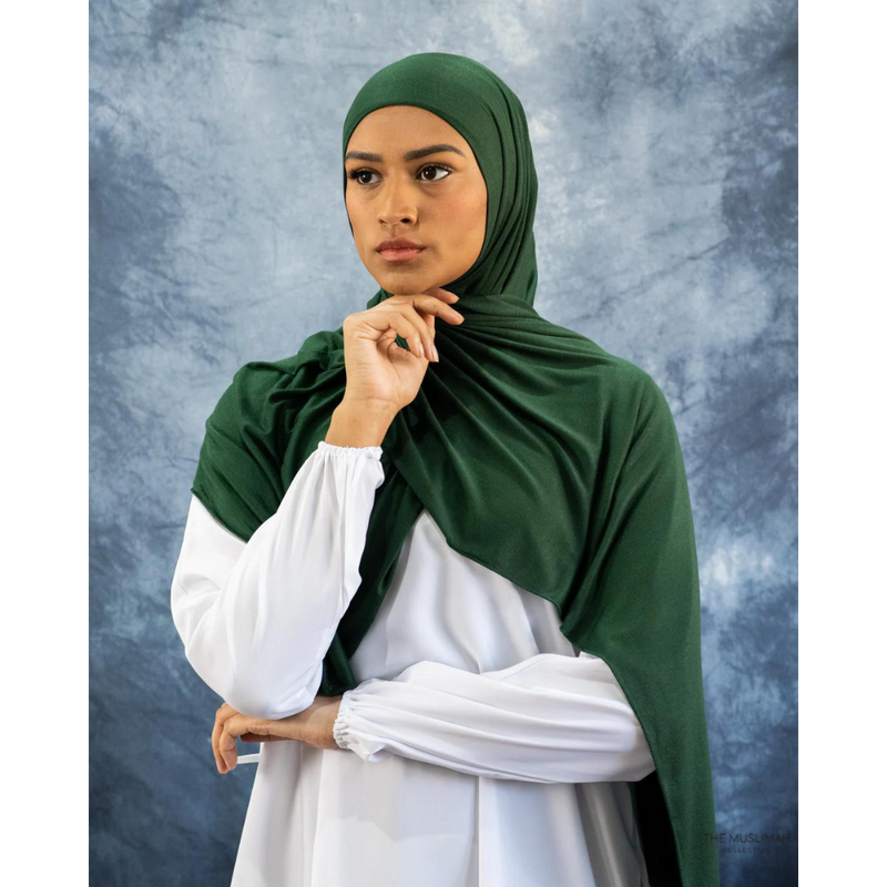 Forest Green Jersey Hijab