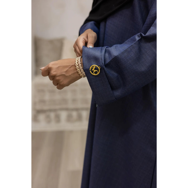 Luxury Linen Abaya (Midnight Sapphire)