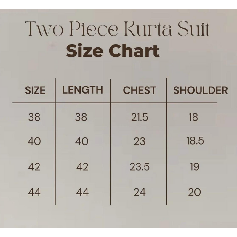 Sale Two Piece Suit Straight Fit Kurta - Grey