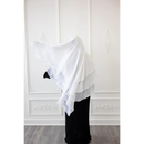 Chiffon Three Layered Princess Khimar - Frost White (C55)