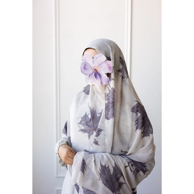 Printed Chiffon Hijab (Moonflower)