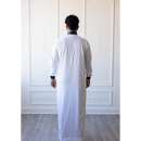 Saudi Collar Caligraphy Design - (White & Sapphire)