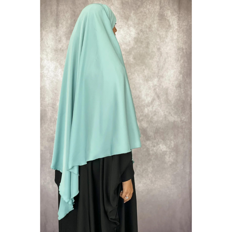 Two in One Niqab Khimar - Arctic Ice (C50)