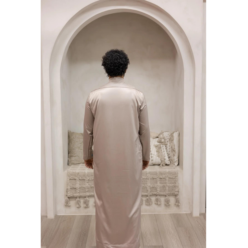 Saudi Collared Thobe (Golden Sand)