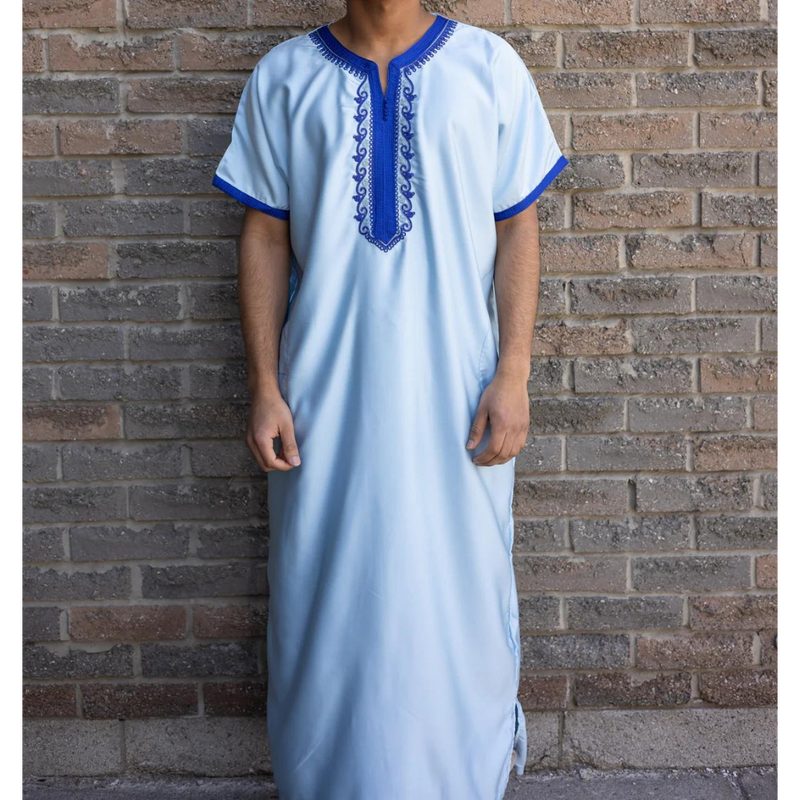 Kids Moroccan Short Sleeve Baby Blue