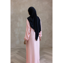 Sawda Textured Crepe Abaya (Coral Pink)