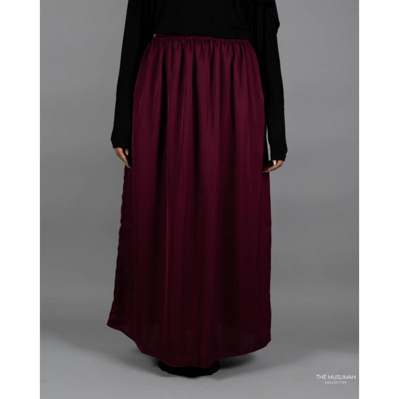 Nida Flowy Skirt - Burgundy