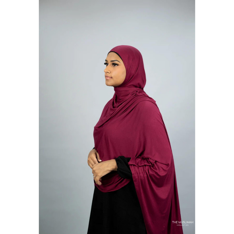 Maroon Jersey XL Hijab