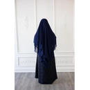 Chiffon Three Layered Princess Khimar (Royal Navy)