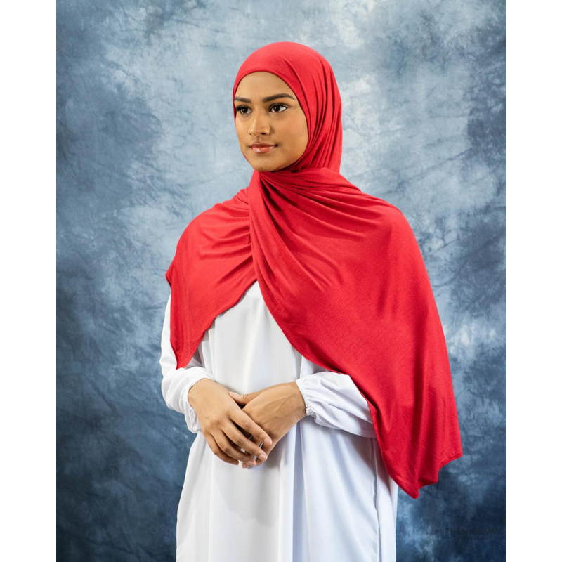 Jersey Hijab - Scarlet Red