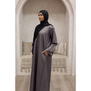 Luxury Linen Abaya (Chocolate Brown)