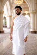 Premium Ihram 100% cotton Unstitched White -  (Not Towel)