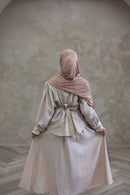 Resort Textured Skirt & Blouse Set - Sand