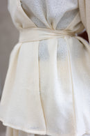 Resort Textured Skirt & Blouse Set - Cloud Cream