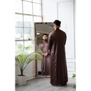 Saudi Collared Thobe (Coffee Brown)