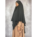 Two in One Niqab Khimar - Black