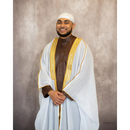 Embroidered Thobe Overcoat Arab Bisht Cloak (Black)