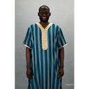 Moroccan Striped Thobe (Turqoise)