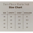 Sale Two Piece Suit Straight Fit Kurta - Blue