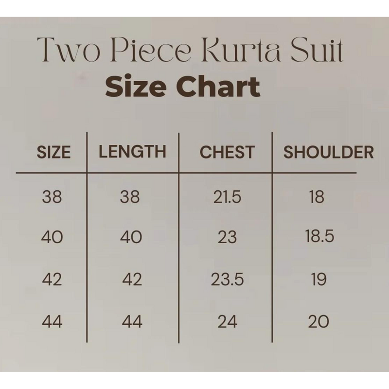 Sale Two Piece Suit Straight Fit Kurta - Blue