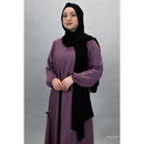 Sawda Textured Crepe Abaya (Dusty Purple)