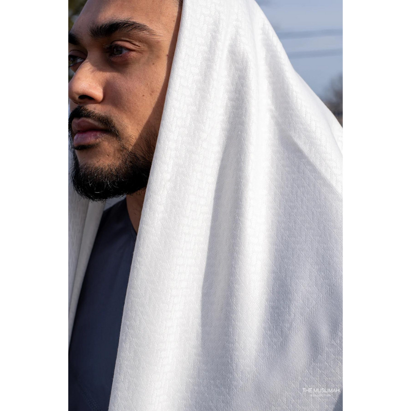 White Imamah/Shemagh/Keffiyyah Arab Men's Scarf Yemeni Style